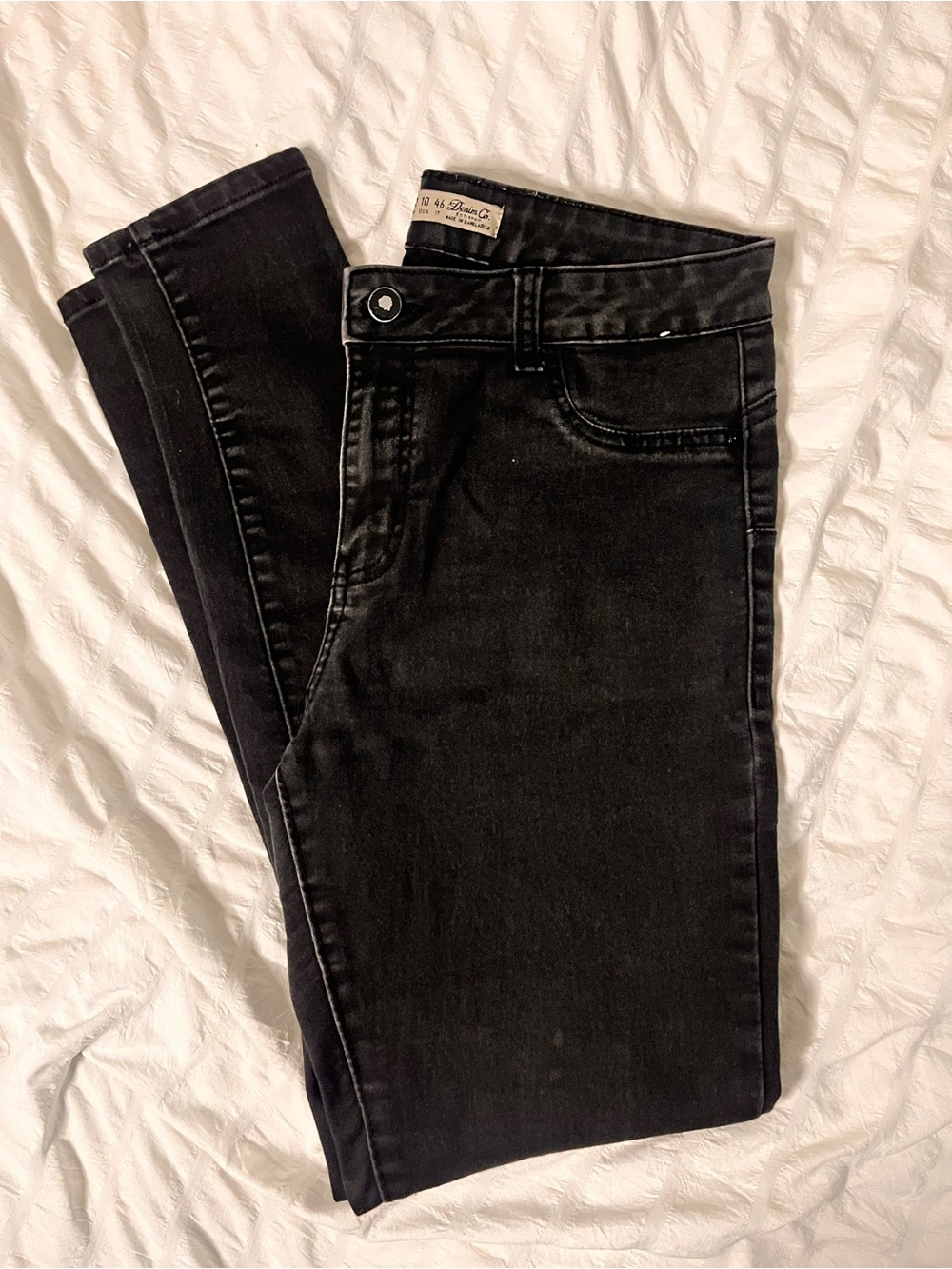 Denim&Co Black Skinny Jeans - High Rise